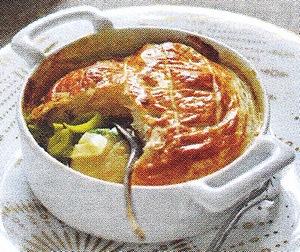 Feuillete stjacques poireau