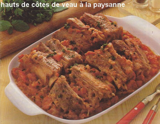 Hauts de côtes de veau à la paysanne