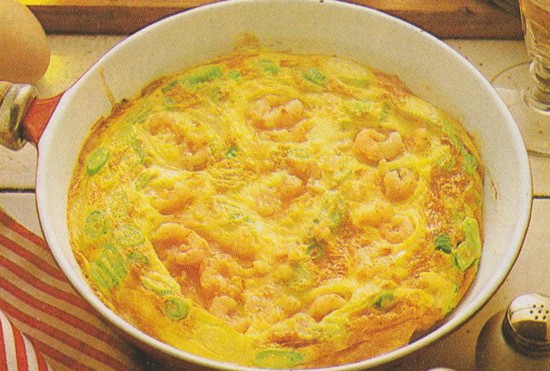 Omelette aux crevettes