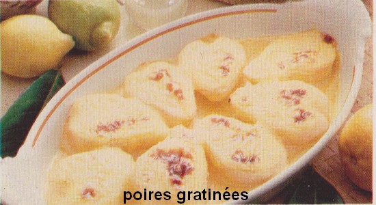 Poires gratinées