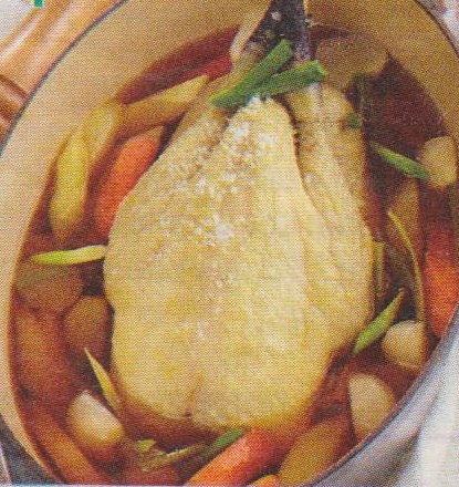 Poulet facon poule au pot