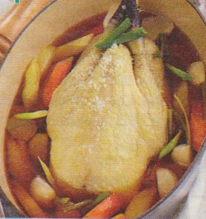 Poulet façon poule au pot