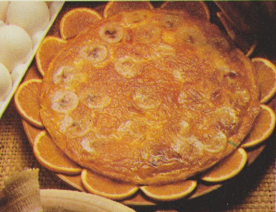 Tarte renversée aux bananes et à l'orange